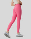 Right side view of pink ribbed CoreLift Sculpt Legging