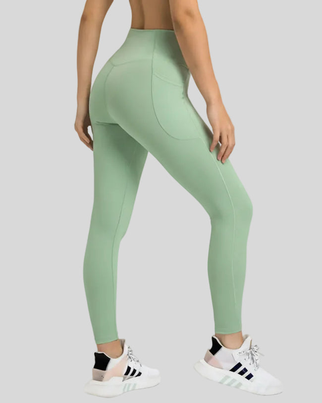 Back angled view emphasizing the sculpting lines and studio-ready design in gum leaf