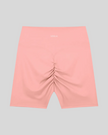 CoreLine Biker Shorts in pink, flatlay back view