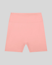 CoreLine Biker Shorts in pink, flatlay front view