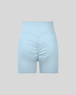 CoreLine Biker Shorts in sky blue, 3D back view with contour detail