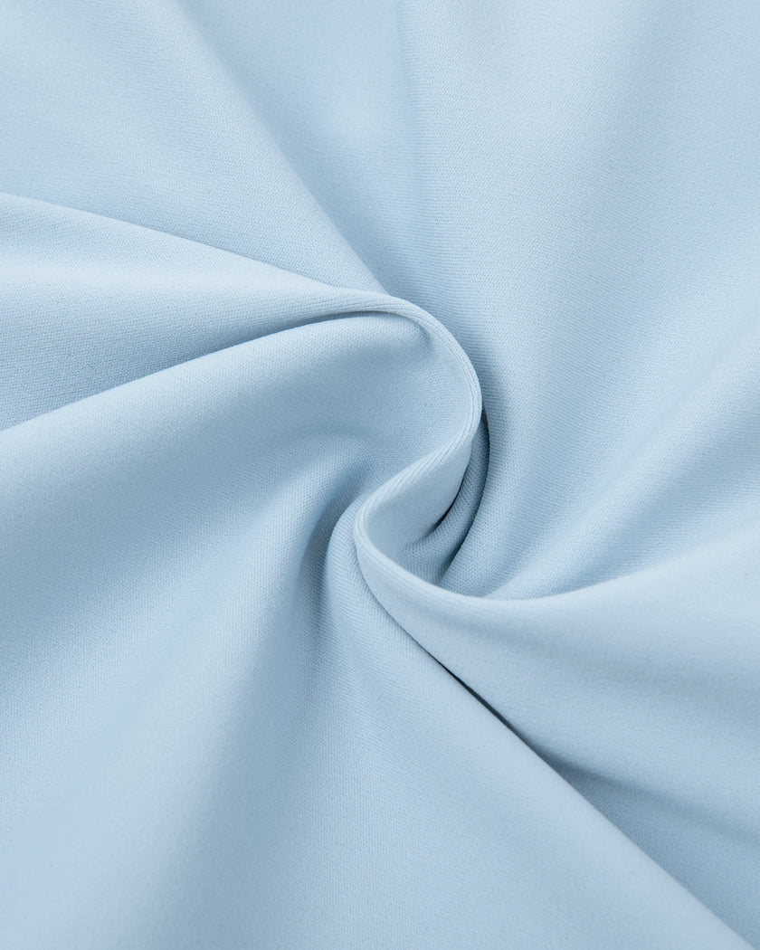 CoreLine Biker Shorts in sky blue, detailed fabric texture close-up
