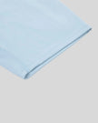 CoreLine Biker Shorts in sky blue, leg hem detail close-up