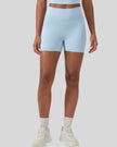 CoreLine Biker Shorts in sky blue, lower body front view