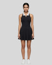 Model wearing black Athlesi CoreLine court dress front