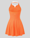 Athlesi CoreLine court dress in orange, 3d back view