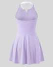 Athlesi CoreLine court dress in purple, 3d back view