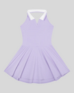Athlesi CoreLine court dress in purple, flatlay front view