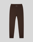 CoreLine High-Waisted Leggings in brown, flatlay back view with high-waisted fit