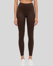 CoreLine High-Waisted Leggings in brown, lower body front view