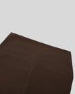 CoreLine High-Waisted Leggings in brown, back waistband detail close-up