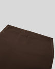 CoreLine High-Waisted Leggings in brown, front waistband detail close-up
