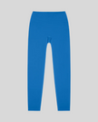 CoreLine High-Waisted Leggings in colorful blue, flatlay front view with high-waisted fit