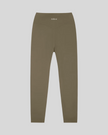 CoreLine High-Waisted Leggings in gray coffee, flatlay back view with high-waisted fit