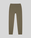 CoreLine High-Waisted Leggings in gray coffee, flatlay front view with high-waisted fit