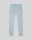 CoreLine High-Waisted Leggings in haze blue, flatlay front view with high-waisted fit
