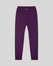 CoreLine High-Waisted Leggings in purple, flatlay back view with high-waisted fit