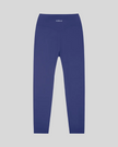 CoreLine High-Waisted Leggings in royal blue, flatlay back view with high-waisted fit