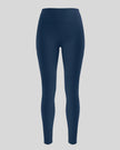 CoreLine Sculpt Leggings in navy blue, 3D front view with high-waisted sculpt fit