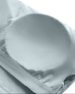 CoreLine Sports Bra in haze-blue, chest padding detail close-up