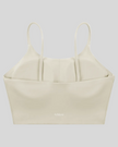 CoreLine Sports Bra in light gray, 3D back view with clean minimal structure