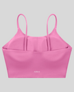 CoreLine Sports Bra in purple, 3D back view with clean minimal structure