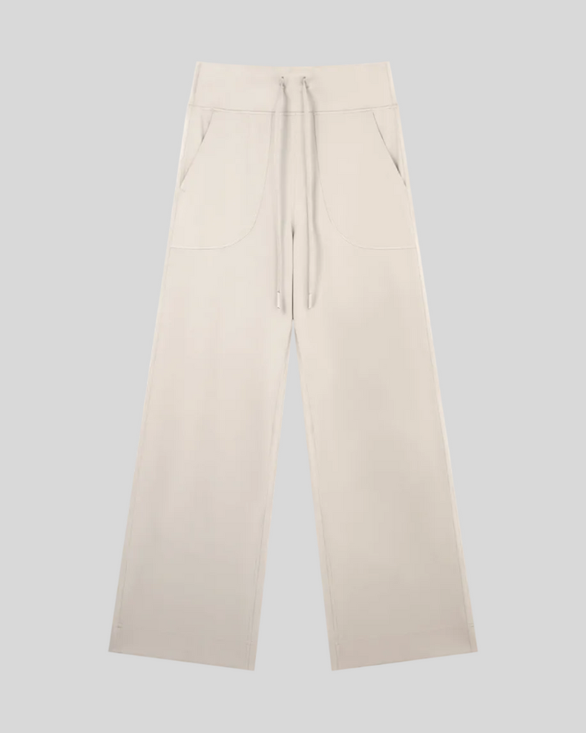 CoreLine Yoga Pants in Beige front view