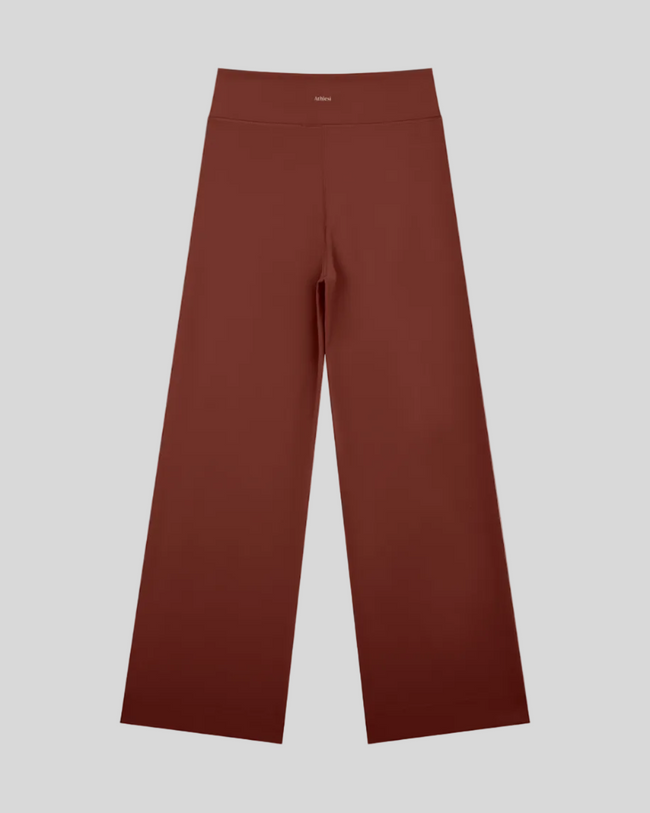 CoreLine Yoga Pants in Brick Red back view