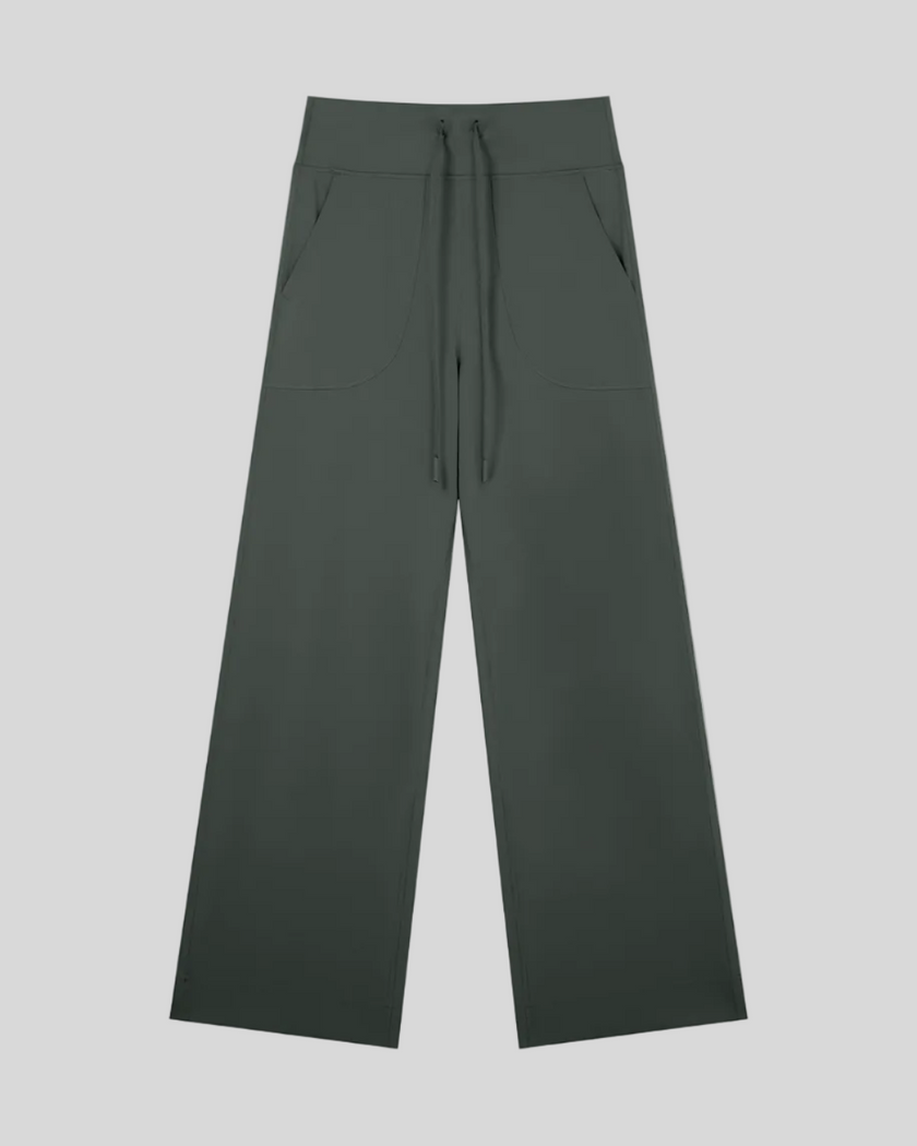 CoreLine Yoga Pants in Dark Gray front view