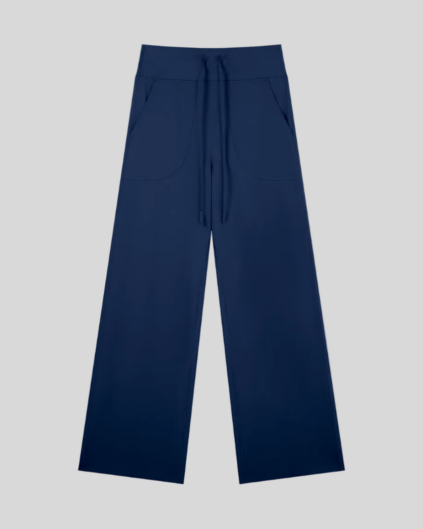 CoreLine Yoga Pants in Navy Blue front view