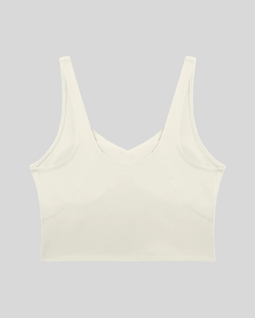 CoreLine Yoga Sports Bra in Beige back view