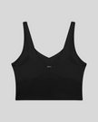 CoreLine Yoga Sports Bra in Black back view