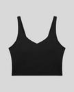 CoreLine Yoga Sports Bra in Black front view