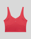 CoreLine Yoga Sports Bra in Brick Red back view