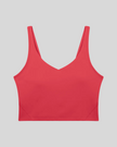 CoreLine Yoga Sports Bra in Brick Red front view
