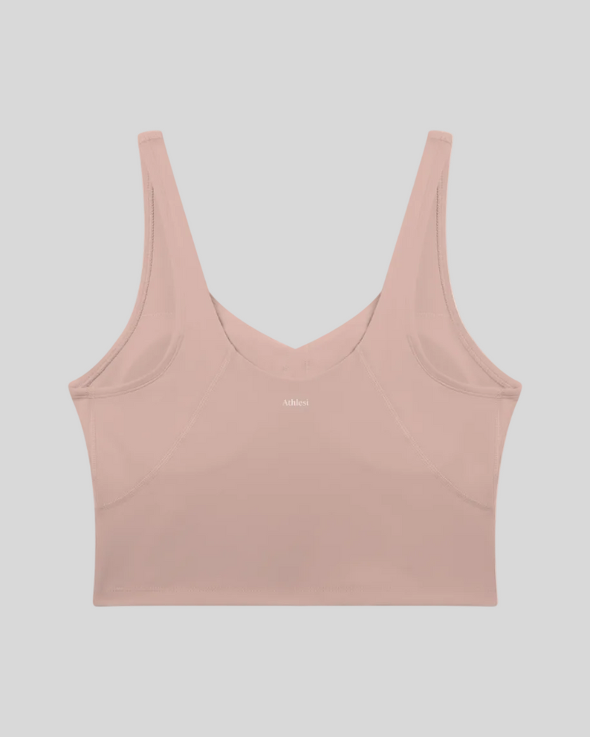 CoreLine Yoga Sports Bra in Cameo back view