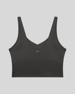 CoreLine Yoga Sports Bra in Charcoal Gray back view