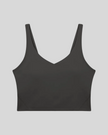 CoreLine Yoga Sports Bra in Charcoal Gray front view