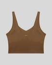 CoreLine Yoga Sports Bra in Coffee back view