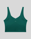 CoreLine Yoga Sports Bra in Dark Green back view
