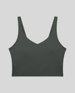 CoreLine Yoga Sports Bra in Gray front view