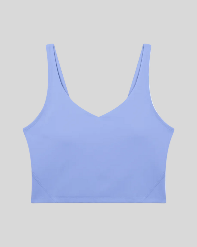 CoreLine Yoga Sports Bra in Lavender front view