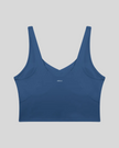 CoreLine Yoga Sports Bra in Navy Blue back view