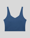 CoreLine Yoga Sports Bra in Navy Blue front view