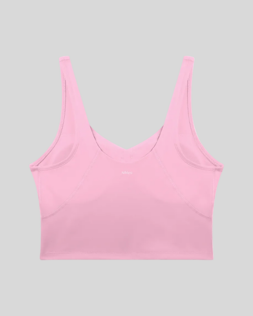 CoreLine Yoga Sports Bra in Pink back view