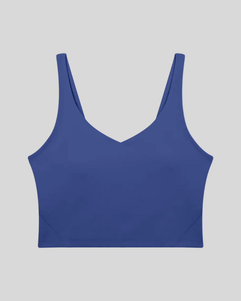 CoreLine Yoga Sports Bra in Royal Blue front view