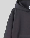 CoreZip Hooded Jacket in dark gray close-up showing sleeve and hood detail