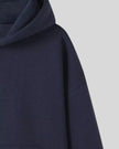 CoreZip Hooded Jacket in navy close-up showing sleeve and hood detail