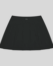 CourtClub A-Line Skirt in Black back view showcasing its elegant A-line silhouette.