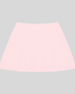 CourtClub A-Line Skirt in Light Pink back view showcasing its elegant A-line silhouette.